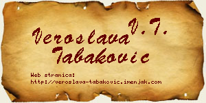 Veroslava Tabaković vizit kartica